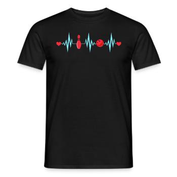Bowling Herzklopfen Bowler Shirt Bowlingkugel - Männer T-Shirt - Schwarz - Vorne - AI Model Male 178 light (178cm)