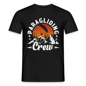 Paragliding Crew Gleitschirmfliegen Paraglider - Men's T-Shirt - black - Front - AI Model Male 178 light (178cm)