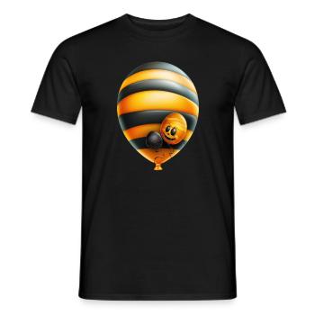 Creepy and beautiful pumpkin balloon for Halloween! - Men's T-Shirt - black - Front - AI Model Male 178 light (178cm)