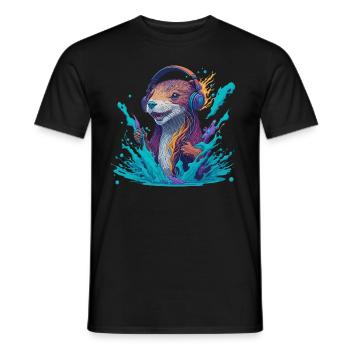 musasaukko - Men's T-Shirt - black - Front - AI Model Male 178 light (178cm)