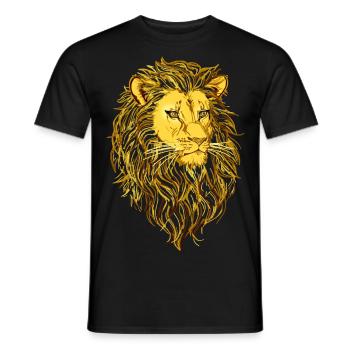 Tête de lion - T-shirt homme - noir - Devant - AI Model Male 178 light (178cm)