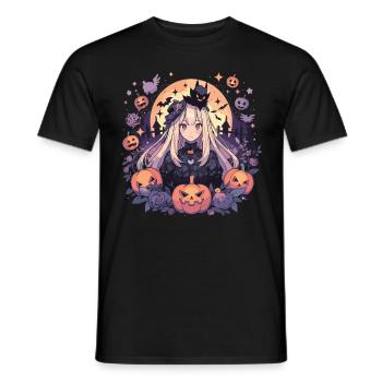 Witch Helloween Witches Outfit Witches - Men's T-Shirt - black - Front - AI Model Male 178 light (178cm)