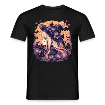 Witch Helloween Witches Outfit Witches - Men's T-Shirt - black - Front - AI Model Male 178 light (178cm)