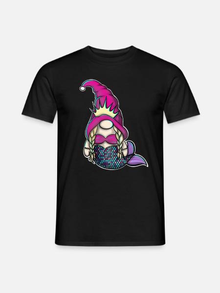 Mermaid Gnome Gnome - Men's T-Shirt - black