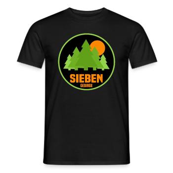 Siebengebirge - Männer T-Shirt - Schwarz - Vorne - AI Model Male 178 light (178cm)