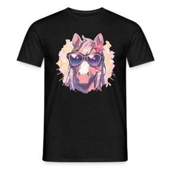 Lunettes de soleil Licorne - T-shirt homme - noir - Devant - AI Model Male 178 light (178cm)