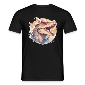 Dinosaurier Trex Dinos Dinosaurus Dino Baby - Männer T-Shirt - Schwarz - Vorne - AI Model Male 178 light (178cm)