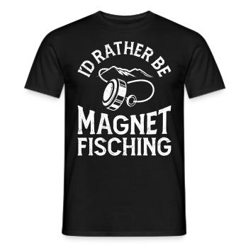 Magnetfischer I´d rather be Magnet Fishing - Männer T-Shirt - Schwarz - Vorne - AI Model Male 178 light (178cm)