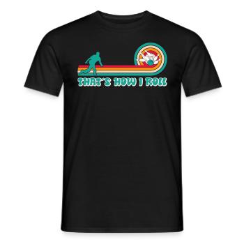 Bowlingspieler How I Roll Bowling Shirt - Männer T-Shirt - Schwarz - Vorne - AI Model Male 178 light (178cm)