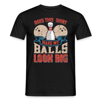 Bowling Est-ce que cette chemise rend mes balles grosses - T-shirt homme - noir - Devant - AI Model Male 178 light (178cm)