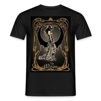 Die Mond-Tarotkarte - Männer T-Shirt - Schwarz - Vorne - AI Model Male 178 light (178cm)