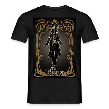 Die Magier-Tarotkarte - Männer T-Shirt - Schwarz - Vorne - AI Model Male 178 light (178cm)