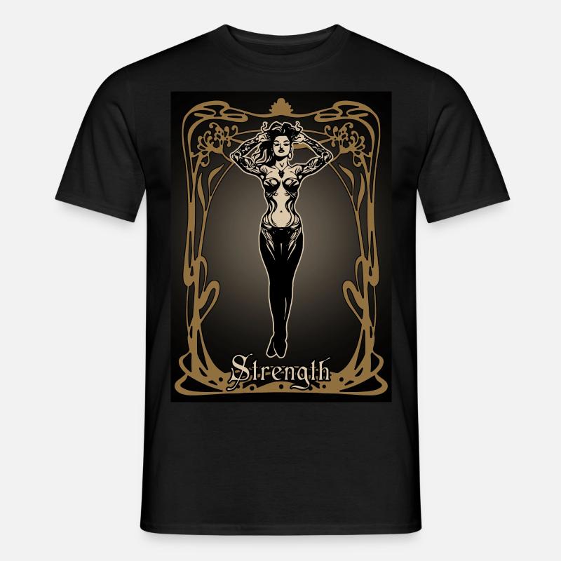 Styrke tarotkort - T-skjorte herre - svart