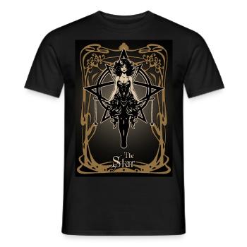 Die Sternen-Tarotkarte - Männer T-Shirt - Schwarz - Vorne - AI Model Male 178 light (178cm)