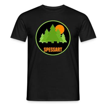 Spessart - Männer T-Shirt - Schwarz - Vorne - AI Model Male 178 light (178cm)