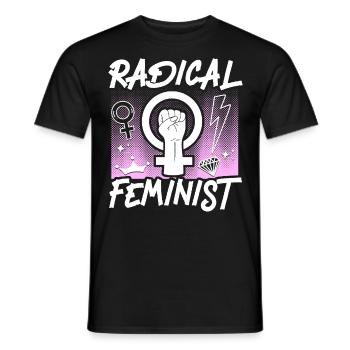 Feminist Radical Feminist - Men's T-Shirt - black - Front - AI Model Male 178 light (178cm)