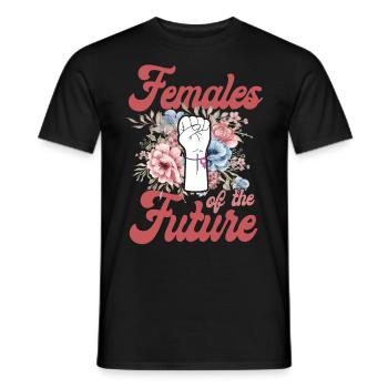 Femmes féministes du futur - T-shirt homme - noir - Devant - AI Model Male 178 light (178cm)
