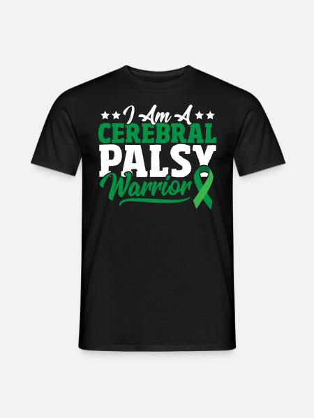 Ich bin ein Zerebralparese-Krieger - Männer T-Shirt - Schwarz
