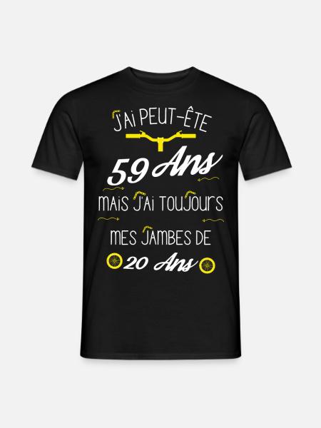 Idée cadeau d'anniversaire 59 Ans - T-shirt homme - noir