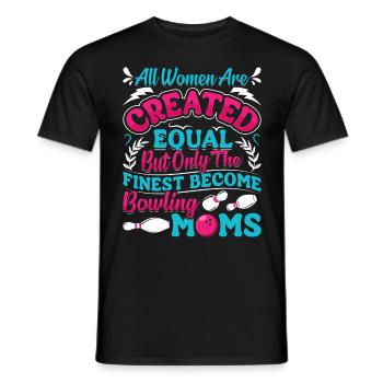 Chemise de bowling Toutes les femmes sont créées égales Damen - T-shirt homme - noir - Devant - AI Model Male 178 light (178cm)