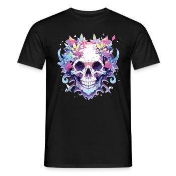 Crâne Crâne Crâne Squelette Os - T-shirt homme - noir - Devant - AI Model Male 178 light (178cm)