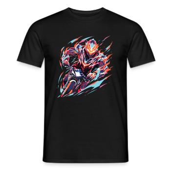 Motorcycle Motorcyclist Moped Supermoto - Men's T-Shirt - black - Front - AI Model Male 178 light (178cm)