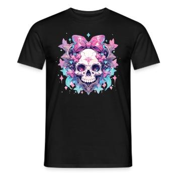 Totenkopf Todenschädel Skull Skulls - Men's T-Shirt - black - Front - AI Model Male 178 light (178cm)