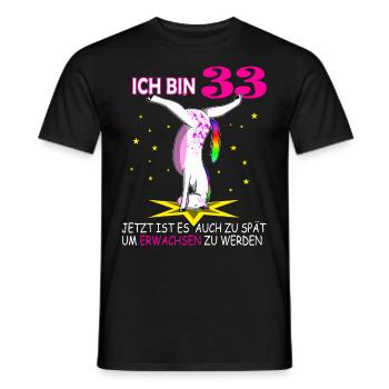 Pferd macht Kopfstand als Yoga-Pose - Männer T-Shirt - Schwarz - Vorne - AI Model Male 178 light (178cm)