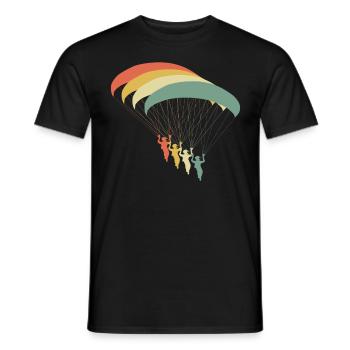 Paragliding Flight Paraglider - Men's T-Shirt - black - Front - AI Model Male 178 light (178cm)