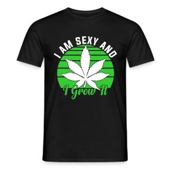 Grower, Cannabis, Marijuana, Weed, Weed, - Men's T-Shirt - black - Front - AI Model Male 178 light (178cm)