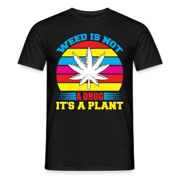 Cannabis Marijuana Weed Fumer - T-shirt homme - noir - Devant - AI Model Male 178 light (178cm)
