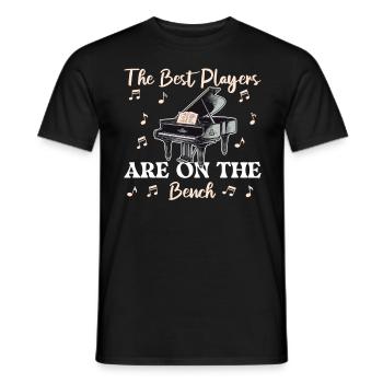 The Best Players Are On The Bench Klavier Spieler - Männer T-Shirt - Schwarz - Vorne - AI Model Male 178 light (178cm)