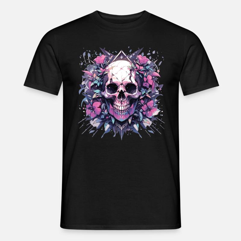 Totenkopf - Männer T-Shirt - Schwarz