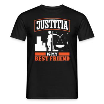 Avocat Justitia Mon meilleur ami Avocat Avocat - T-shirt homme - noir - Devant - AI Model Male 178 light (178cm)