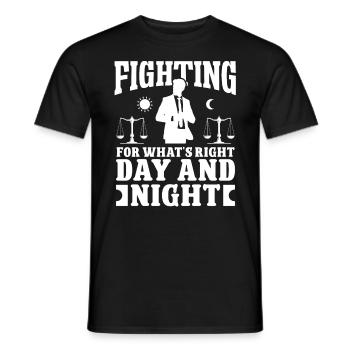 Avocat se battant pour quel droit Avocat Avocat - T-shirt homme - noir - Devant - AI Model Male 178 light (178cm)