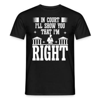 Avocat malade montrer que im droit avocat juriste - T-shirt homme - noir - Devant - AI Model Male 178 light (178cm)