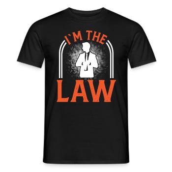 Lawyer at The Law Lawyer Public Prosecutor Lawyer - Men's T-Shirt - black - Front - AI Model Male 178 light (178cm)