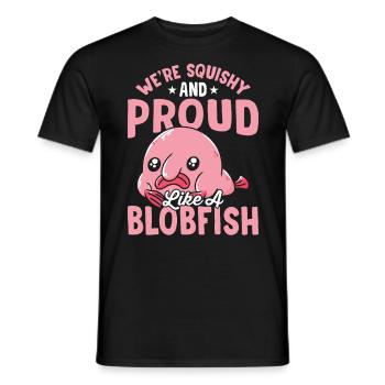 Proud as a Blobfish Owner Blobfishes - Men's T-Shirt - black - Front - AI Model Male 178 light (178cm)