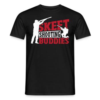 Skeet Shooting Buddies Skeet Shooter Clay Target - Men's T-Shirt - black - Front - AI Model Male 178 light (178cm)