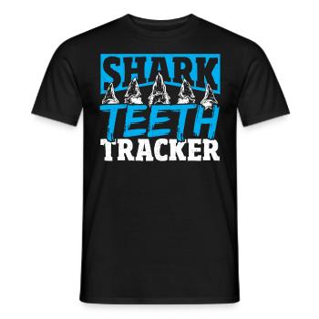 Shark Teeth Tracker Shark Teeth Collector Fossil - Men's T-Shirt - black - Front - AI Model Male 178 light (178cm)