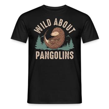 Wild About Pangolins Owner Pangolin Lover - Men's T-Shirt - black - Front - AI Model Male 178 light (178cm)