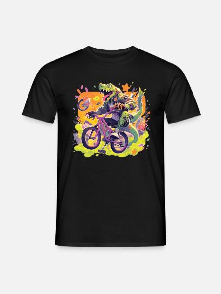 Bmx Bmx Enfants Bmx Vélo Bmx Dinosaure - T-shirt homme - noir