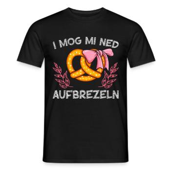 Bayerische Brezeln I Mog mi Ned Aufbrezeln Frauen - Männer T-Shirt - Schwarz - Vorne - AI Model Male 178 light (178cm)