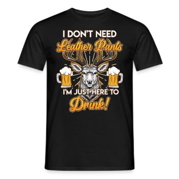 Volksfest Vergiss die Lederhosen Wegen dem Alkohol - Männer T-Shirt - Schwarz - Vorne - AI Model Male 178 light (178cm)