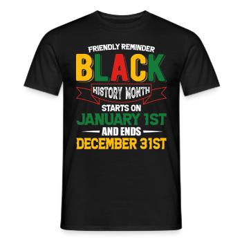 Black History Month Black History - Männer T-Shirt - Schwarz - Vorne - AI Model Male 178 light (178cm)