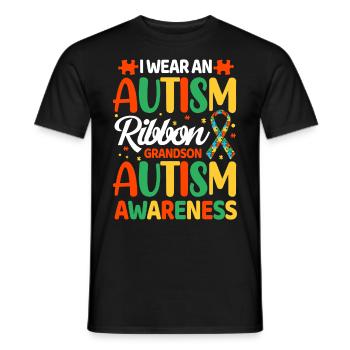 Autisme Autiste - T-shirt homme - noir - Devant - AI Model Male 178 light (178cm)
