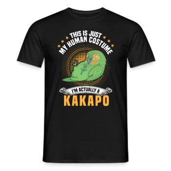 Kakapo costume flightless parrot - Men's T-Shirt - black - Front - AI Model Male 178 light (178cm)