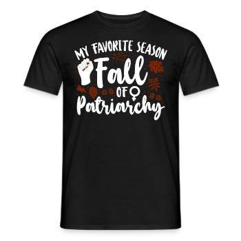 Feminist My Favorite Season Fall - Men's T-Shirt - black - Front - AI Model Male 178 light (178cm)
