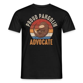Proud Pangolin Advocate Owner of a - Men's T-Shirt - black - Front - AI Model Male 178 light (178cm)