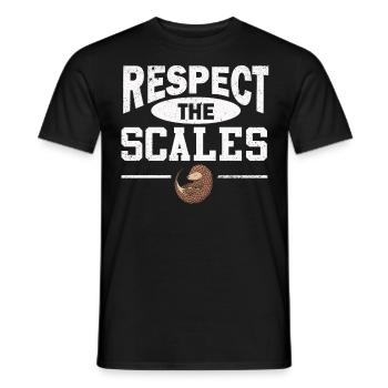 Pangolin lovers respect the scales - Men's T-Shirt - black - Front - AI Model Male 178 light (178cm)